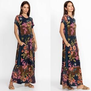 Johnny Was Delfino cap sleeve boho maxi dress size small EUC